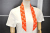 Authentic HERMES Twilly Scarf Silk "Le Allure" Orange Box 0100F