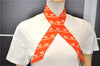 Authentic HERMES Twilly Scarf Silk "Le Allure" Orange Box 0100F