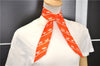 Authentic HERMES Twilly Scarf Silk "Le Allure" Orange Box 0100F