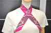 Authentic HERMES Twilly Scarf Silk "MORS et Gourmettes" Pink Box 0101F