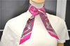 Authentic HERMES Twilly Scarf Silk "MORS et Gourmettes" Pink Box 0101F