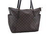 Authentic Louis Vuitton Damier Totally MM Shoulder Tote Bag N41281 LV 0102E
