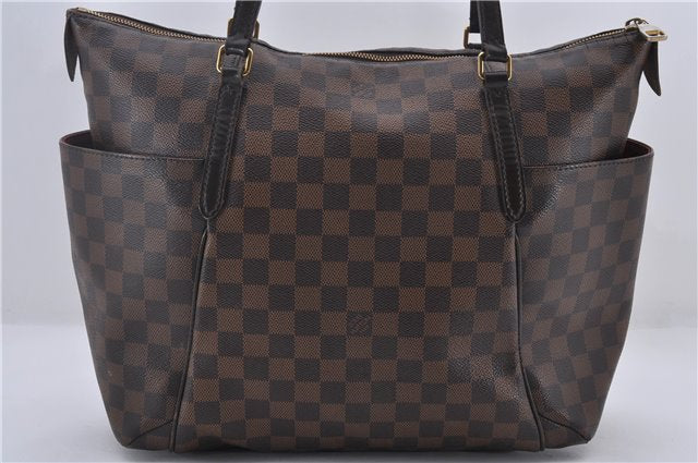 Authentic Louis Vuitton Damier Totally MM Shoulder Tote Bag N41281 LV 0102E