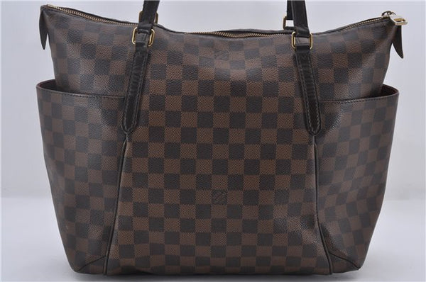 Authentic Louis Vuitton Damier Totally MM Shoulder Tote Bag N41281 LV 0102E
