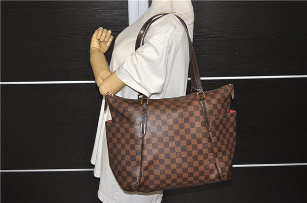 Authentic Louis Vuitton Damier Totally MM Shoulder Tote Bag N41281 LV 0102E