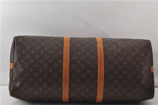 Auth Louis Vuitton Monogram Keepall Bandouliere 60 Boston Bag M41412 LV 0104E