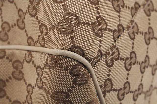 Authentic GUCCI Sukey Shoulder Tote Bag GG Canvas Leather 211944 Brown 0106E