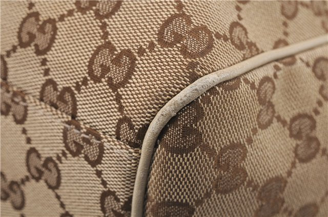 Authentic GUCCI Sukey Shoulder Tote Bag GG Canvas Leather 211944 Brown 0106E