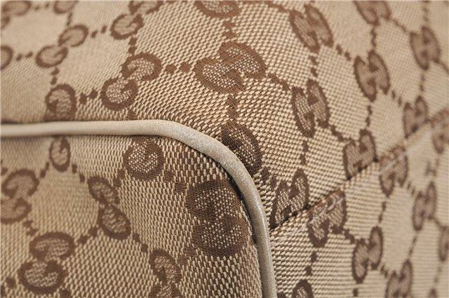 Authentic GUCCI Sukey Shoulder Tote Bag GG Canvas Leather 211944 Brown 0106E