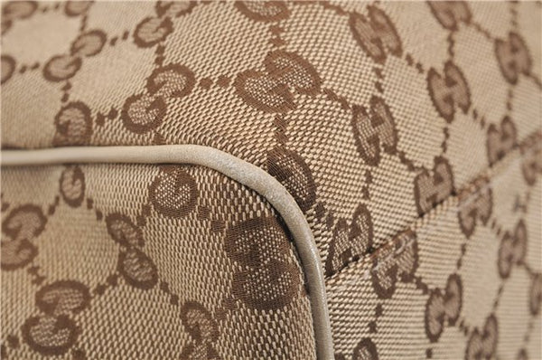 Authentic GUCCI Sukey Shoulder Tote Bag GG Canvas Leather 211944 Brown 0106E