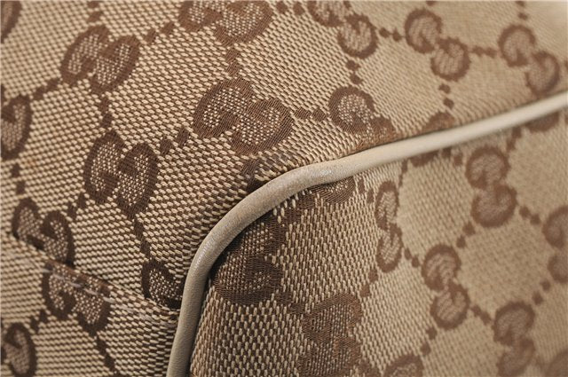 Authentic GUCCI Sukey Shoulder Tote Bag GG Canvas Leather 211944 Brown 0106E