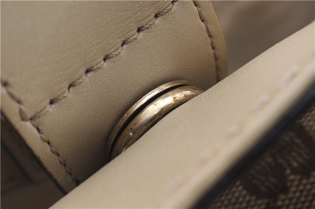 Authentic GUCCI Sukey Shoulder Tote Bag GG Canvas Leather 211944 Brown 0106E