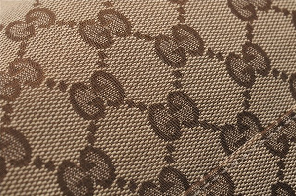 Authentic GUCCI Sukey Shoulder Tote Bag GG Canvas Leather 211944 Brown 0106E