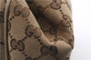 Authentic GUCCI Sukey Shoulder Tote Bag GG Canvas Leather 211944 Brown 0106E