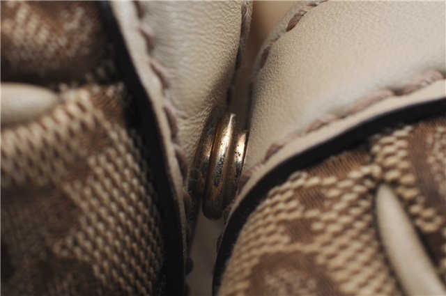 Authentic GUCCI Sukey Shoulder Tote Bag GG Canvas Leather 211944 Brown 0106E