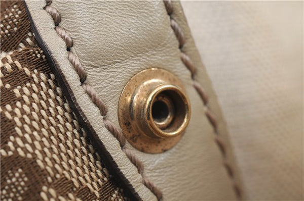 Authentic GUCCI Sukey Shoulder Tote Bag GG Canvas Leather 211944 Brown 0106E