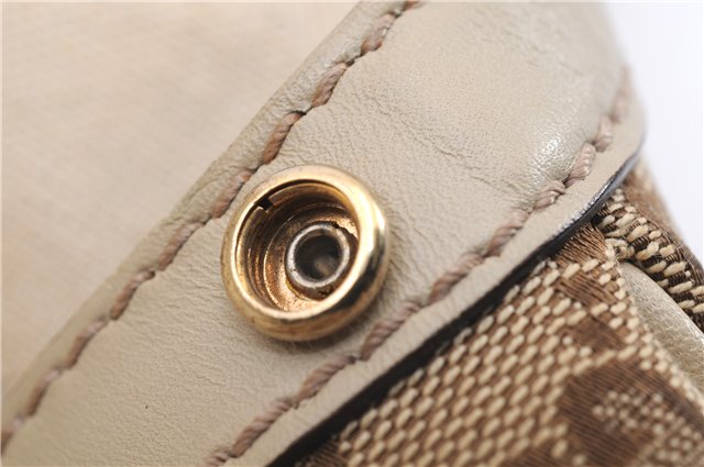 Authentic GUCCI Sukey Shoulder Tote Bag GG Canvas Leather 211944 Brown 0106E