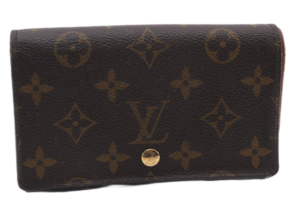 Auth Louis Vuitton Monogram Porte Monnaie Billets Tresor Wallet M61730 LV 0108F