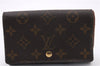 Auth Louis Vuitton Monogram Porte Monnaie Billets Tresor Wallet M61730 LV 0108F