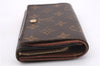 Auth Louis Vuitton Monogram Porte Monnaie Billets Tresor Wallet M61730 LV 0108F