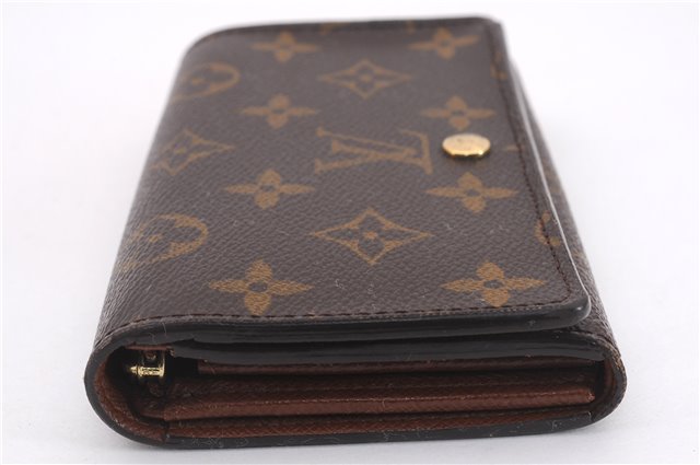 Auth Louis Vuitton Monogram Porte Monnaie Billets Tresor Wallet M61730 LV 0108F