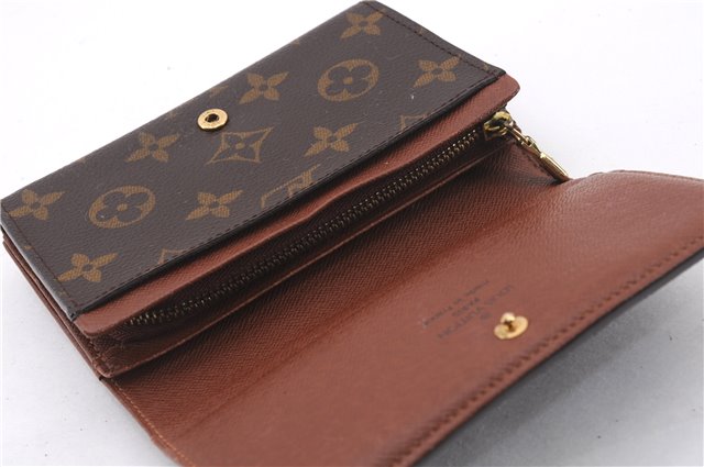 Auth Louis Vuitton Monogram Porte Monnaie Billets Tresor Wallet M61730 LV 0108F