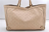 Authentic GUCCI Guccissima Abbey GG Shoulder Tote Bag Leather 141472 Beige 0108G