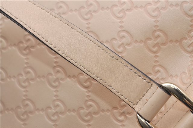 Authentic GUCCI Guccissima Abbey GG Shoulder Tote Bag Leather 141472 Beige 0108G