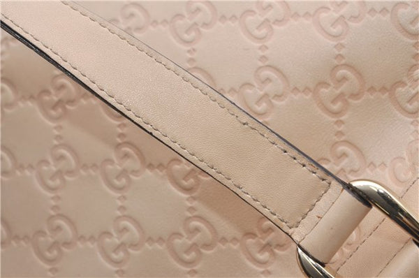 Authentic GUCCI Guccissima Abbey GG Shoulder Tote Bag Leather 141472 Beige 0108G