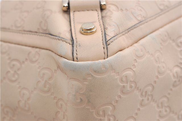 Authentic GUCCI Guccissima Abbey GG Shoulder Tote Bag Leather 141472 Beige 0108G