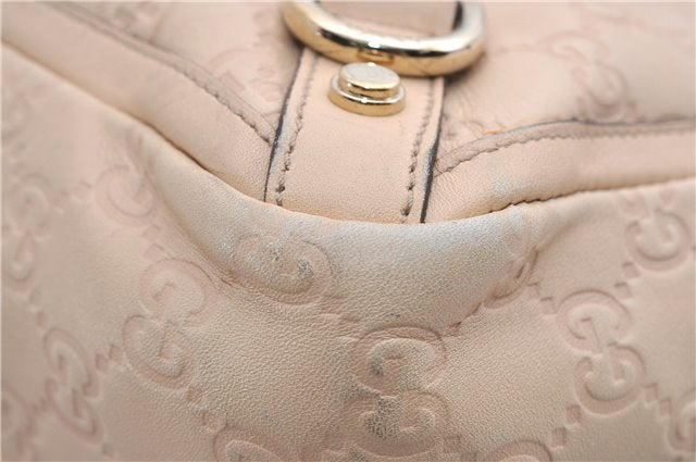 Authentic GUCCI Guccissima Abbey GG Shoulder Tote Bag Leather 141472 Beige 0108G