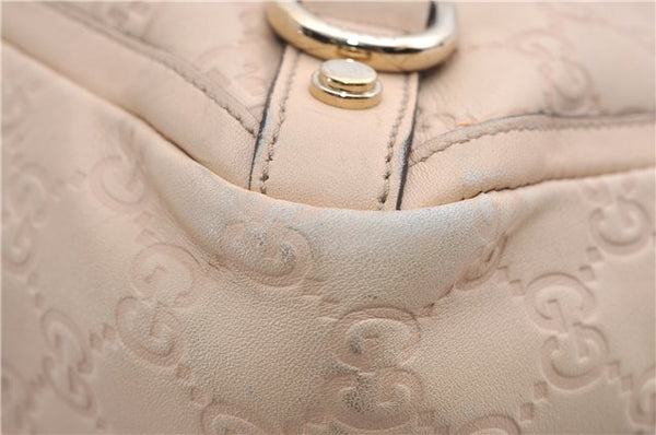 Authentic GUCCI Guccissima Abbey GG Shoulder Tote Bag Leather 141472 Beige 0108G