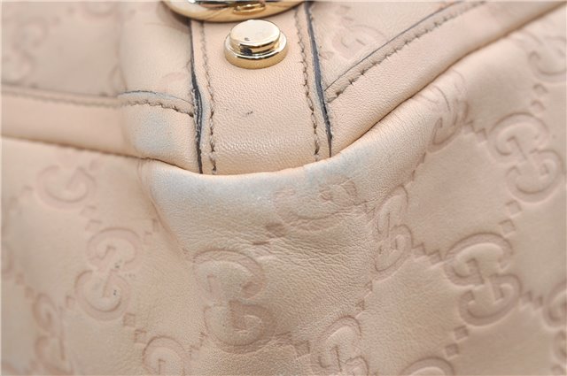 Authentic GUCCI Guccissima Abbey GG Shoulder Tote Bag Leather 141472 Beige 0108G