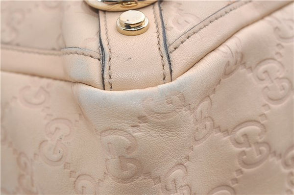 Authentic GUCCI Guccissima Abbey GG Shoulder Tote Bag Leather 141472 Beige 0108G