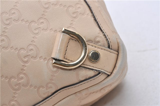 Authentic GUCCI Guccissima Abbey GG Shoulder Tote Bag Leather 141472 Beige 0108G