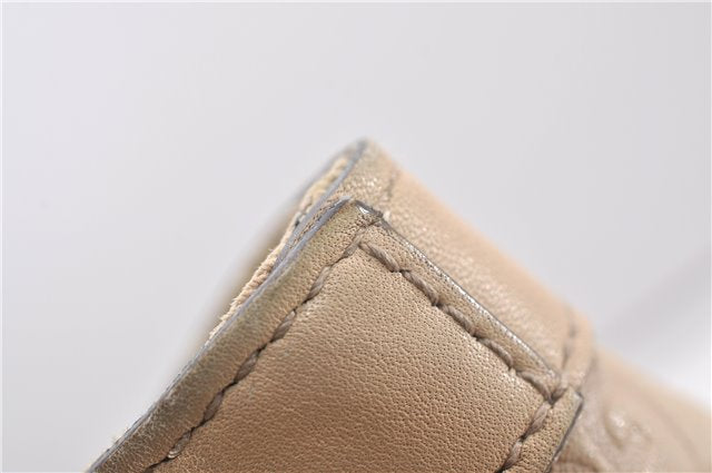 Authentic GUCCI Guccissima Abbey GG Shoulder Tote Bag Leather 141472 Beige 0108G