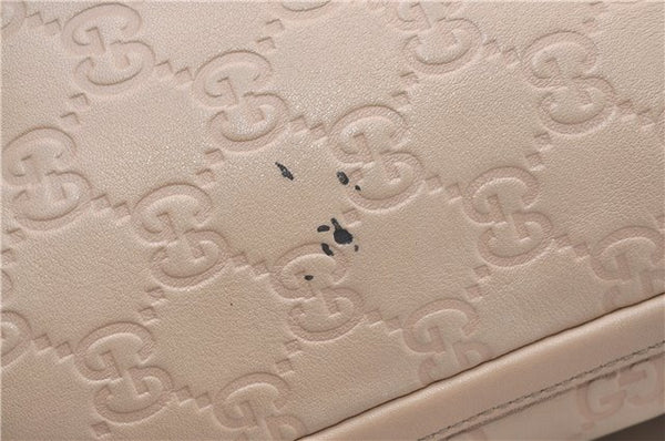 Authentic GUCCI Guccissima Abbey GG Shoulder Tote Bag Leather 141472 Beige 0108G