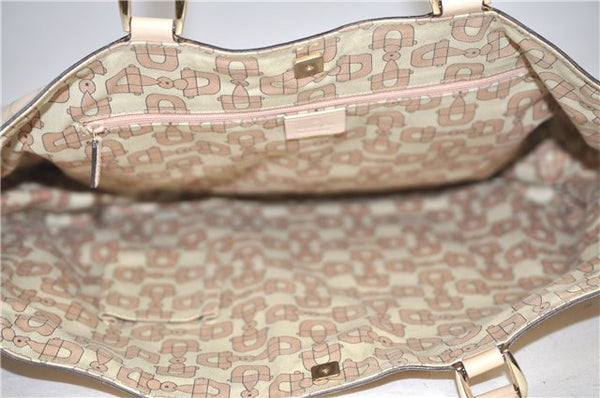 Authentic GUCCI Guccissima Abbey GG Shoulder Tote Bag Leather 141472 Beige 0108G