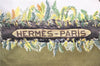 Authentic HERMES Carre 90 Scarf "Champignon" Silk Green 0109D
