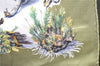 Authentic HERMES Carre 90 Scarf "Champignon" Silk Green 0109D