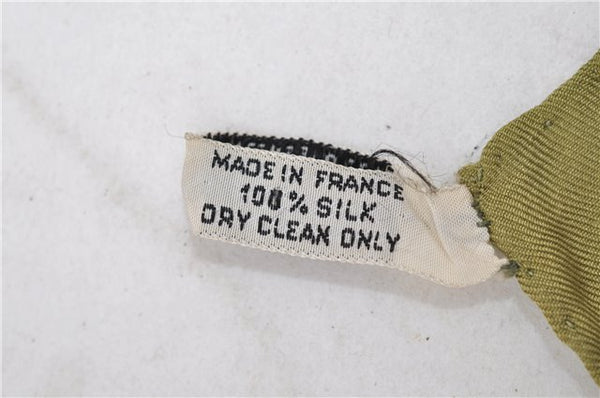 Authentic HERMES Carre 90 Scarf "Champignon" Silk Green 0109D