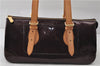 Auth Louis Vuitton Vernis Rose Wood Avenue Shoulder Bag Wine Red M93510 LV 0109E