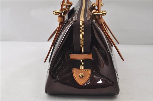 Auth Louis Vuitton Vernis Rose Wood Avenue Shoulder Bag Wine Red M93510 LV 0109E