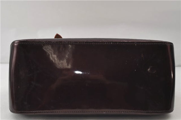 Auth Louis Vuitton Vernis Rose Wood Avenue Shoulder Bag Wine Red M93510 LV 0109E