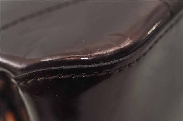 Auth Louis Vuitton Vernis Rose Wood Avenue Shoulder Bag Wine Red M93510 LV 0109E