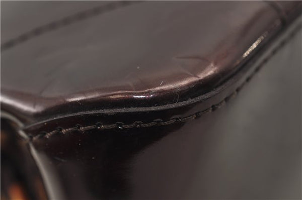 Auth Louis Vuitton Vernis Rose Wood Avenue Shoulder Bag Wine Red M93510 LV 0109E