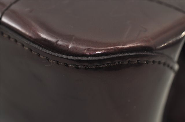 Auth Louis Vuitton Vernis Rose Wood Avenue Shoulder Bag Wine Red M93510 LV 0109E