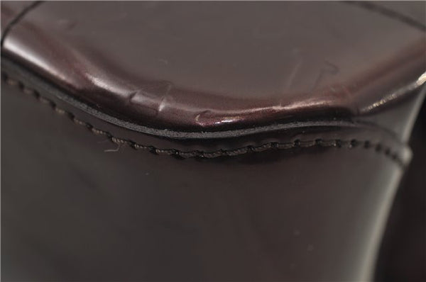 Auth Louis Vuitton Vernis Rose Wood Avenue Shoulder Bag Wine Red M93510 LV 0109E