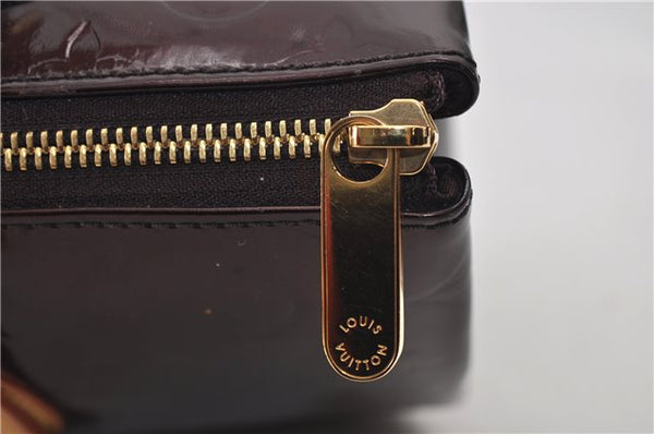 Auth Louis Vuitton Vernis Rose Wood Avenue Shoulder Bag Wine Red M93510 LV 0109E