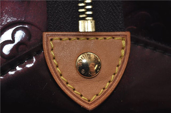 Auth Louis Vuitton Vernis Rose Wood Avenue Shoulder Bag Wine Red M93510 LV 0109E
